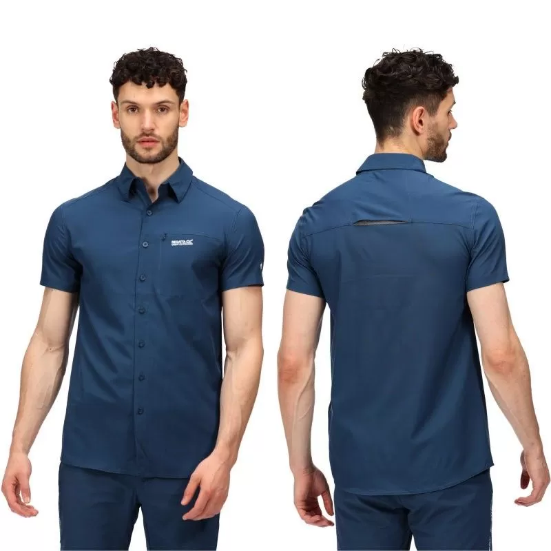 Sortie ⌛ Textile Chemise Manches Courtes Regatta Kioga II Bleue 😉 4 Sortie ⌛ Textile Chemise Manches Courtes Regatta Kioga II Bleue 😉 – Image 2