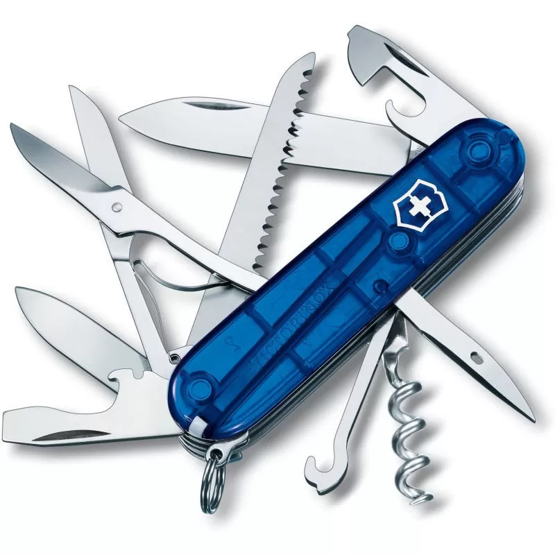 Budget 😍 Couteau Suisse Victorinox Huntsman Bleu Translucide 🧨 3 Budget 😍 Couteau Suisse Victorinox Huntsman Bleu Translucide 🧨