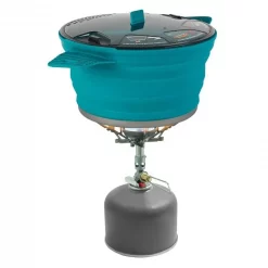 Sortie 🧨 Popote Et Gamelle Popote Pliable Sea To Summit XPOT 2.8L Turquoise ❤️ -VOYAGE LES INDISPENSABLES Soldes popote pliable xpot sea to summit 1