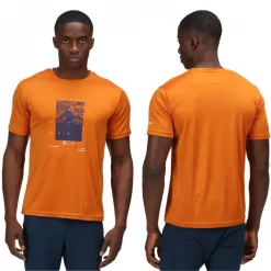 Offres 👏 Textile T-shirt Regatta Fingal VI Orange 🌟 -VOYAGE LES INDISPENSABLES Soldes t shirt regatta fingal vi orange 1